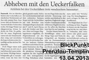 BlickPunkt-13.04.2013 - Abheben mit den Ueckerfalken - Kleine Blind m Text